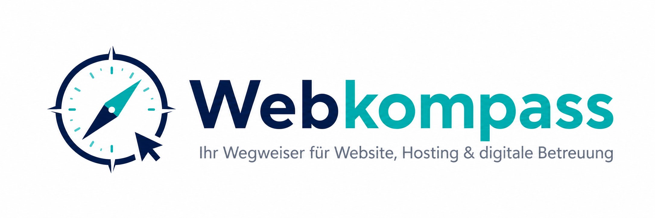 Webkompass Logo mit Kompass-Symbol und Schriftzug